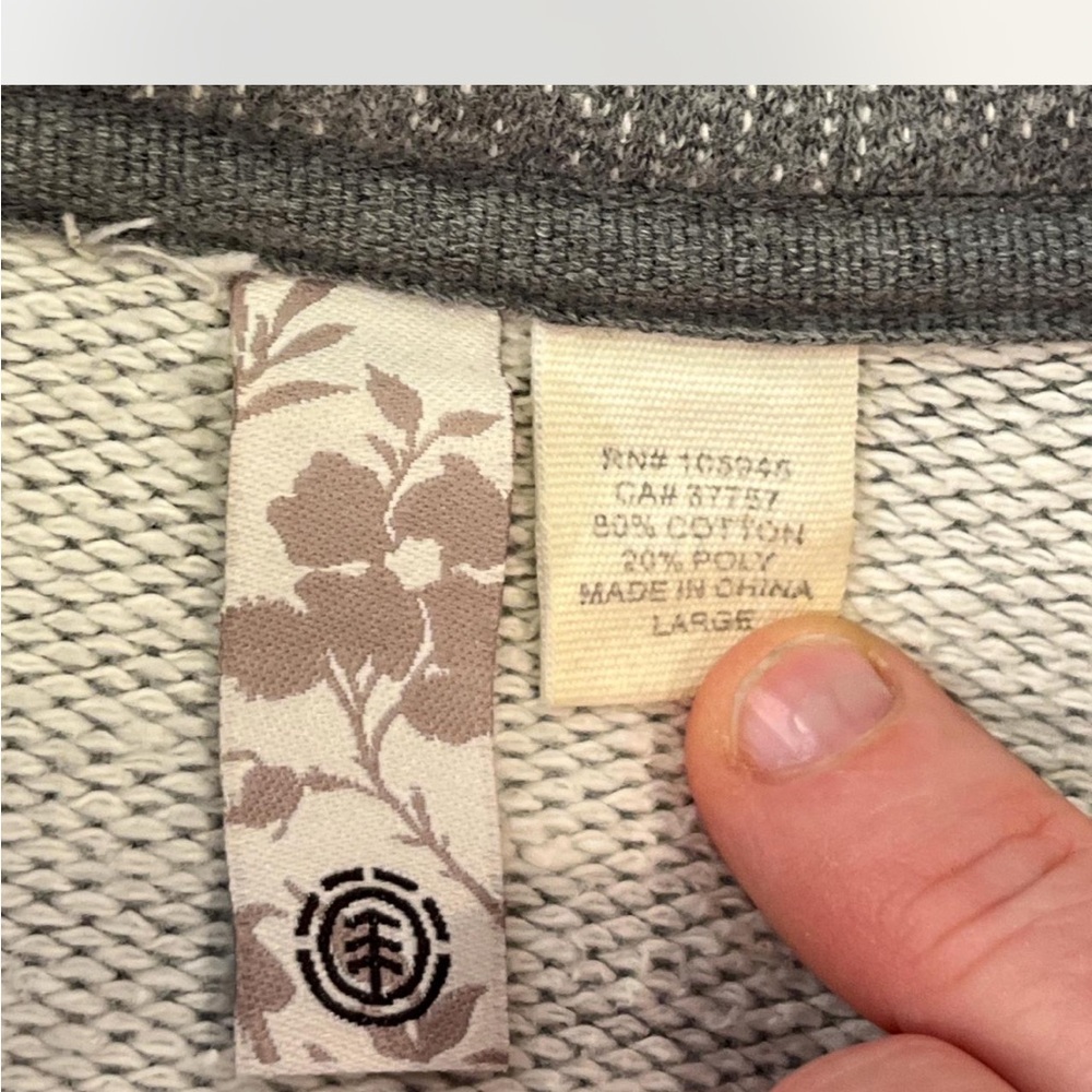 Element Wood & Thread Gray Jacket Large - Picture 5 of 6